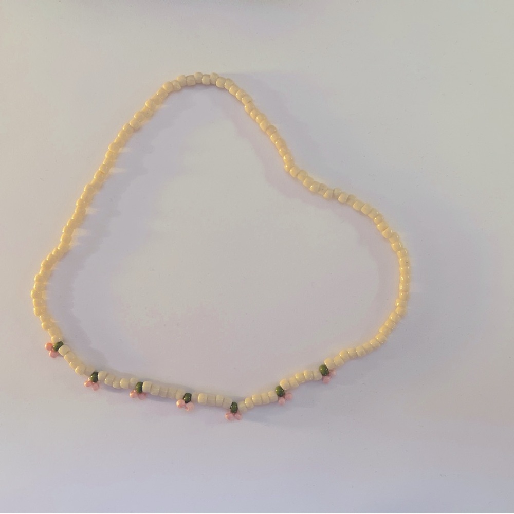 Sweet Beaded Tiny Cherry Necklace